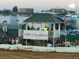Montgomery County Fair Xfinty Grandstand right outside race car field