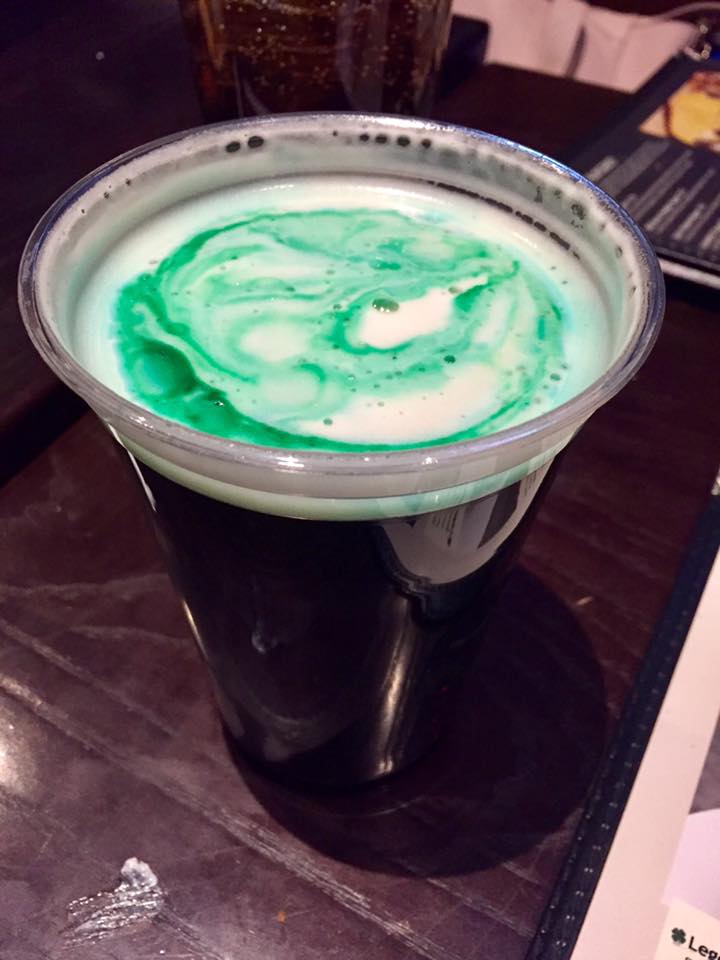 Looks like a smoothie that is green 